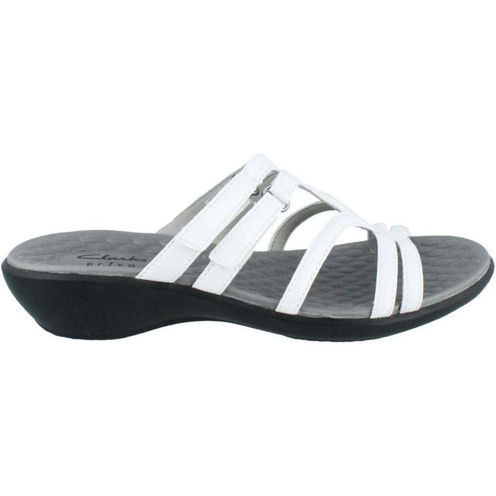 Clarks Collection Sandals Womens 12 White Comfort Walking Adjustable Easy Strap - Picture 4 of 12